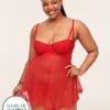 Aubrey Unlined Plus Red -Fashion Lingerie Store full 1341