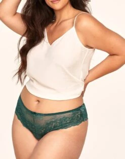 Olya Cheeky Plus Green -Fashion Lingerie Store full 1386