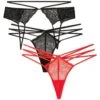Super Sexy Pack Thong Plus Black -Fashion Lingerie Store full 2377