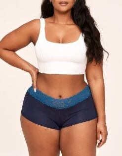 Leondra Cotton Pack Shortie Plus Black -Fashion Lingerie Store full 2409