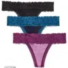 Kourtney Cotton Pack Thong Black 1 Kourtney Cotton Pack Thong Black -Fashion Lingerie Store full 2482