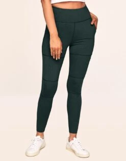 Haley Heathered Cargo Legging Green
